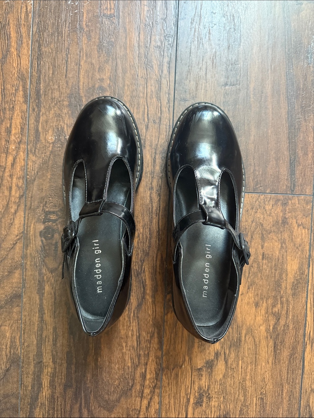Madden Girl Black Patent Mary Jane Platform Shoes